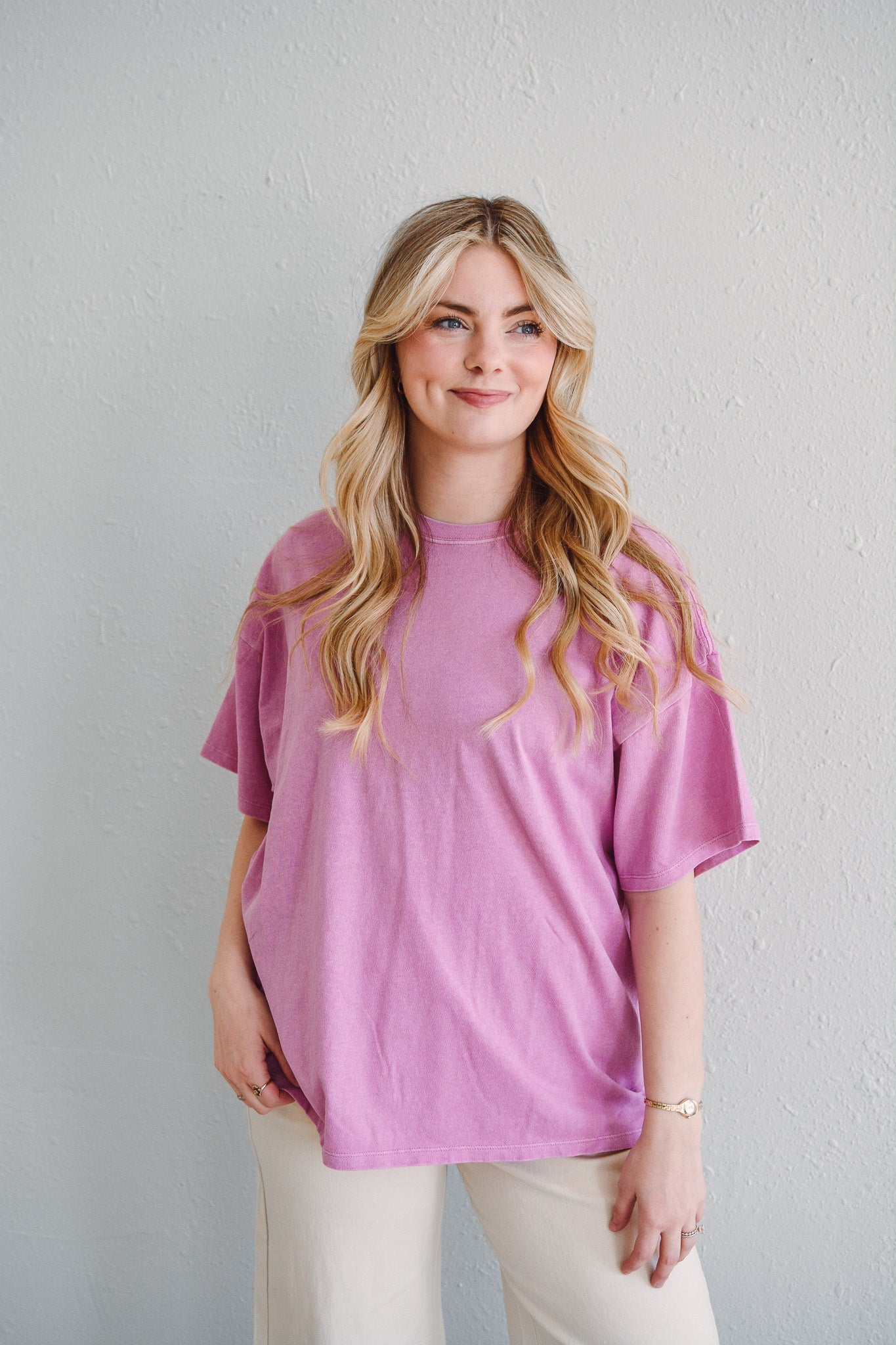 Fuchsia Boyfriend Tee