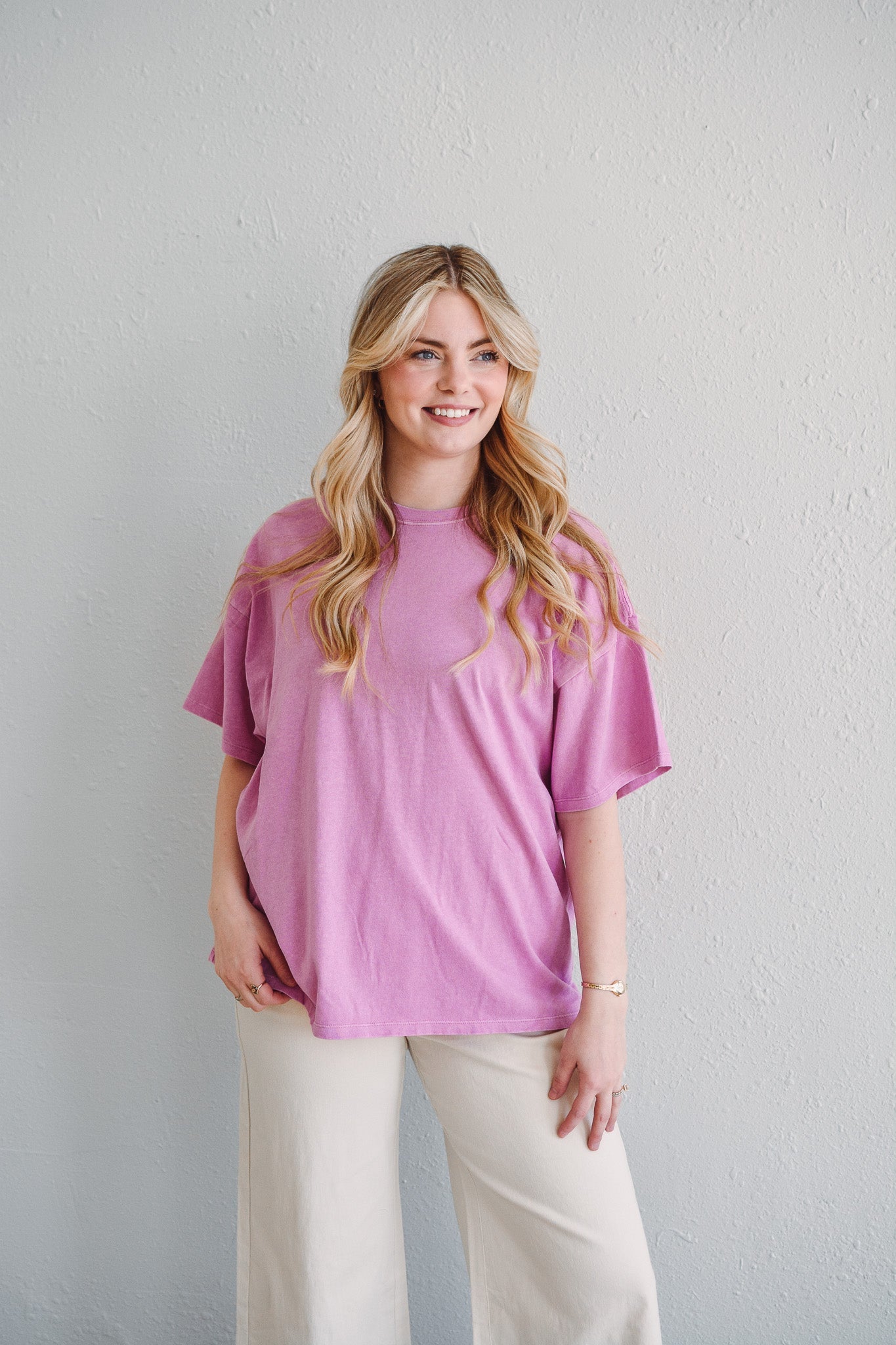 Fuchsia Boyfriend Tee