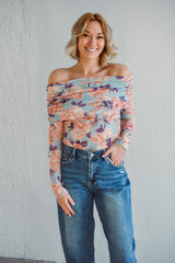Peach Mesh Bodysuit