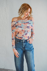 Peach Mesh Bodysuit