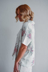 Floral Waffle Top