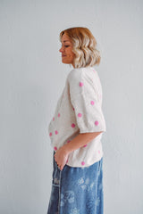 Ivory Polka Dot Top