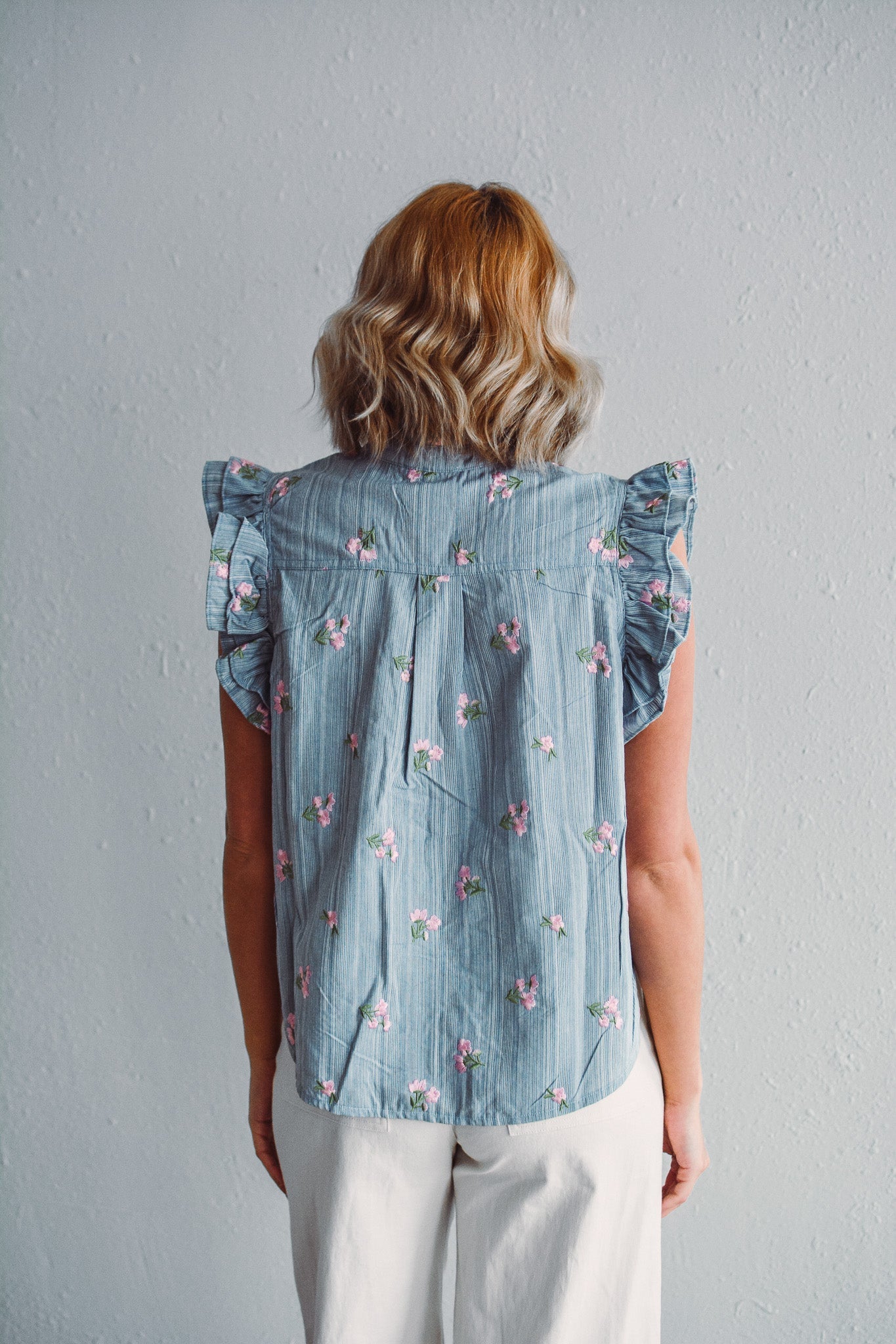 Petal Pinstripe Top