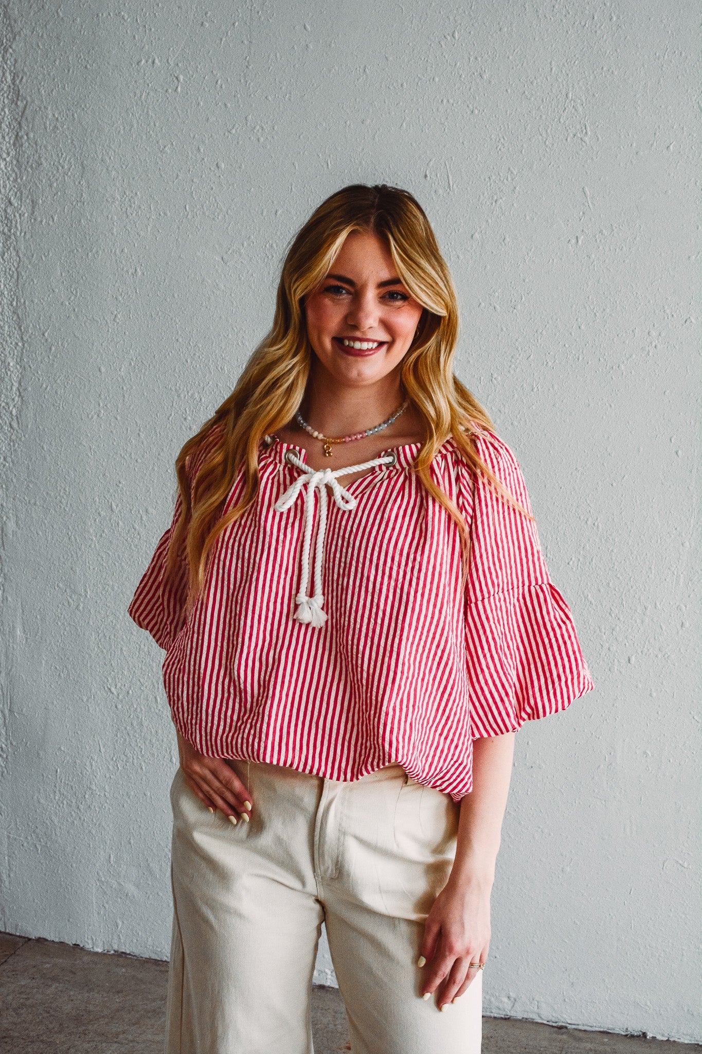 Millie Strawberry Stripe Top