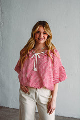 Millie Strawberry Stripe Top