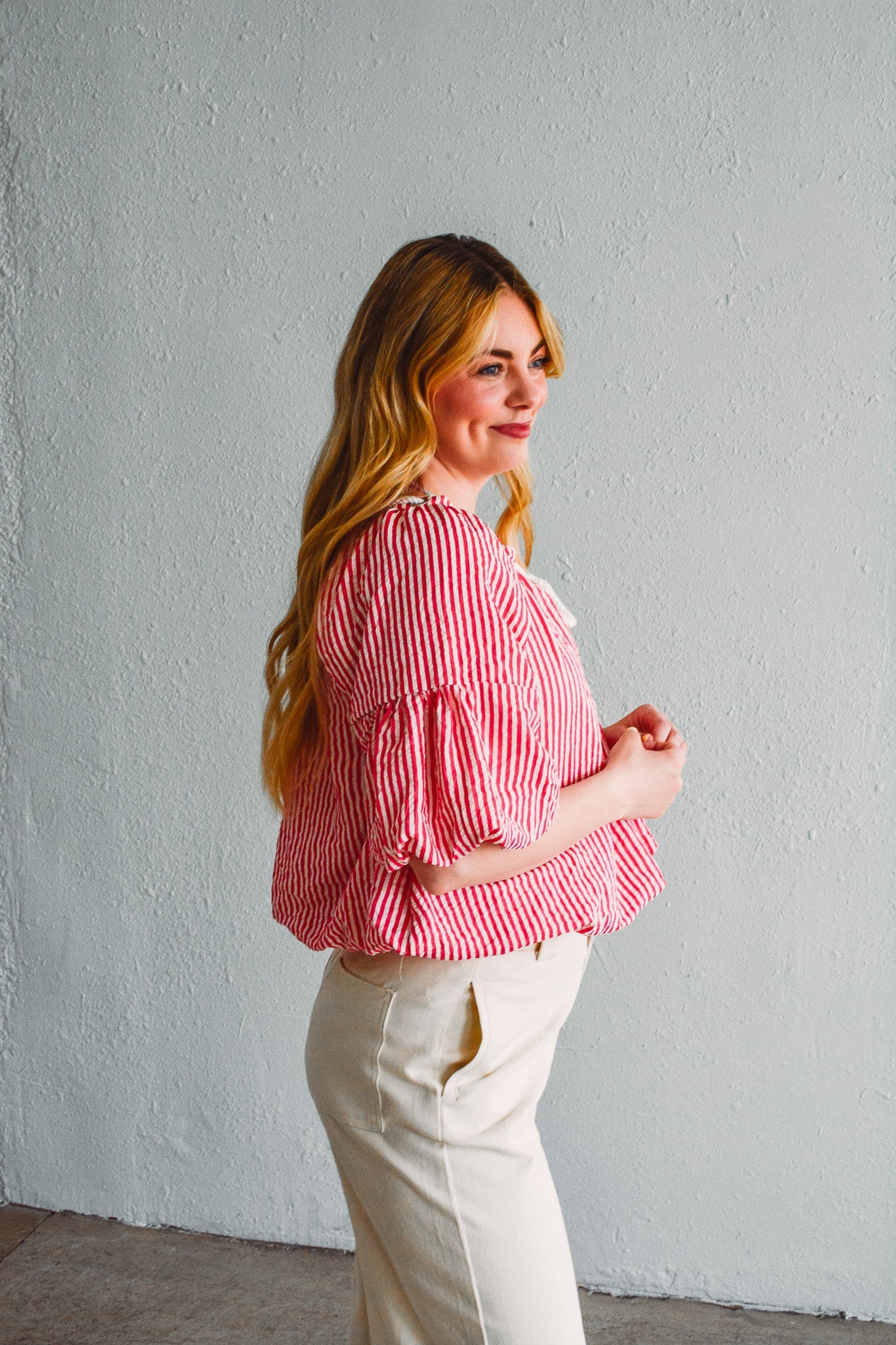 Millie Strawberry Stripe Top