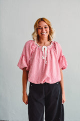 Millie Strawberry Stripe Top