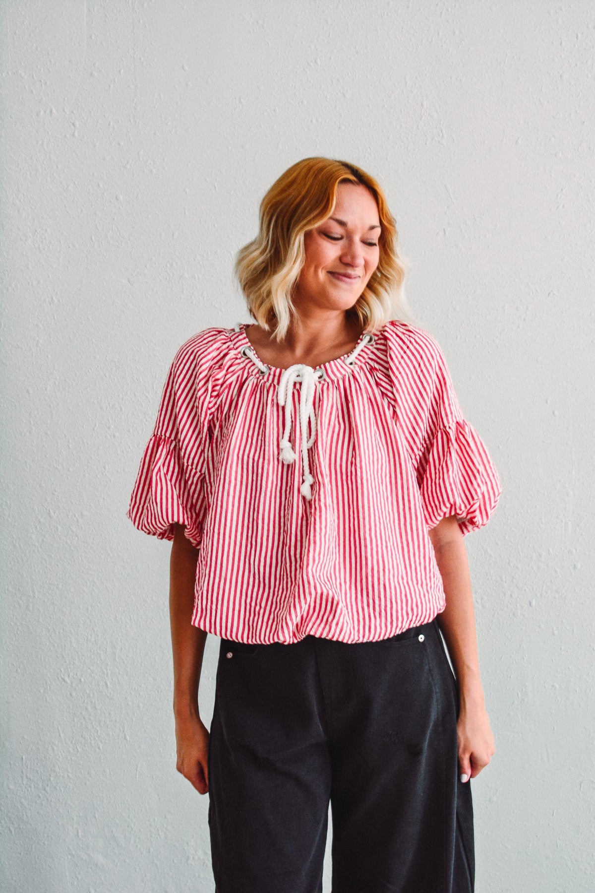 Millie Strawberry Stripe Top