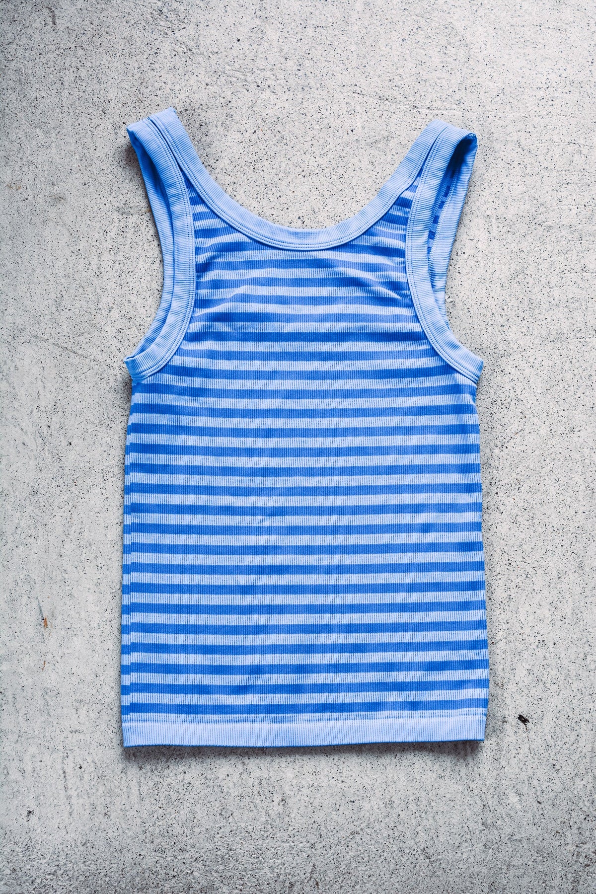 Marina Blue Striped Reversible Tank