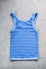 Marina Blue Striped Reversible Tank