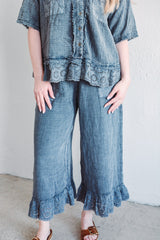 Gauze Charcoal Pants