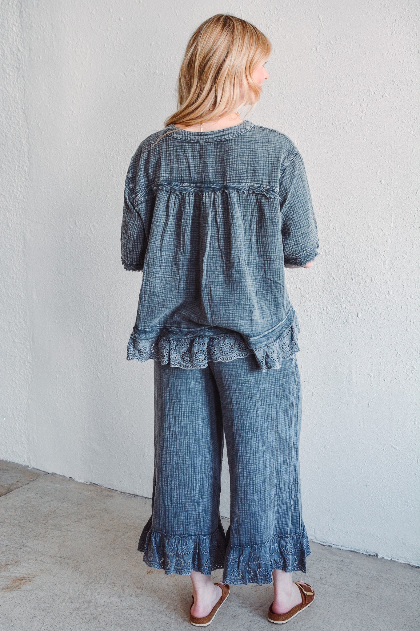 Gauze Charcoal Pants