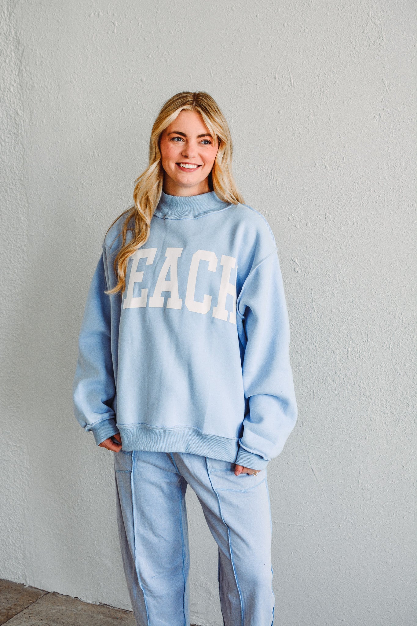 Beach Reversible Mock Neck