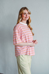 Weekend Pink Striped Tee