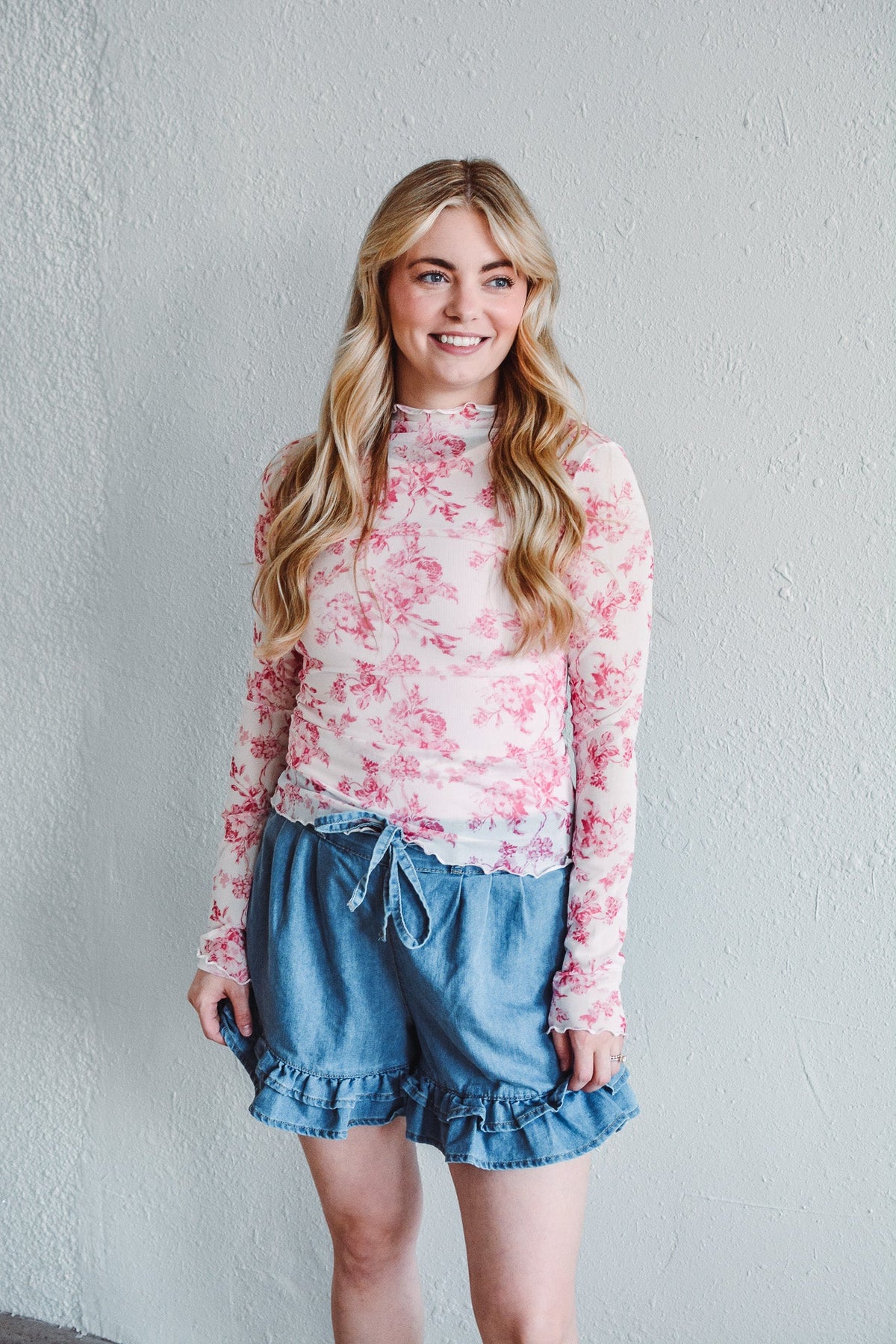 Cottage Bloom Mesh Top
