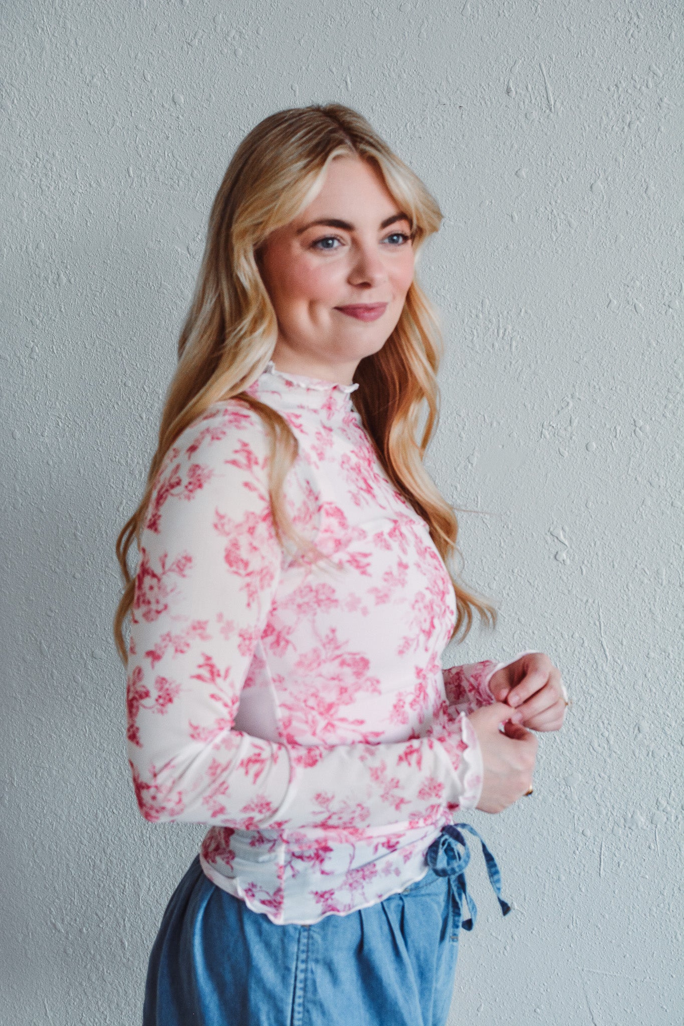 Cottage Bloom Mesh Top