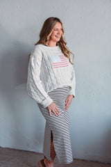 Freedom Flag Cable Knit