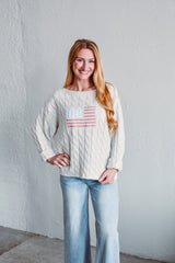 Freedom Flag Cable Knit