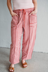 Pink Gingham Pants