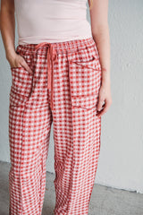Pink Gingham Pants