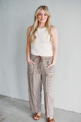 Mocha Gingham Pants