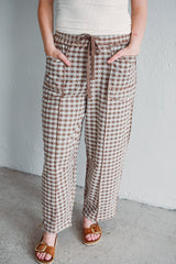 Mocha Gingham Pants