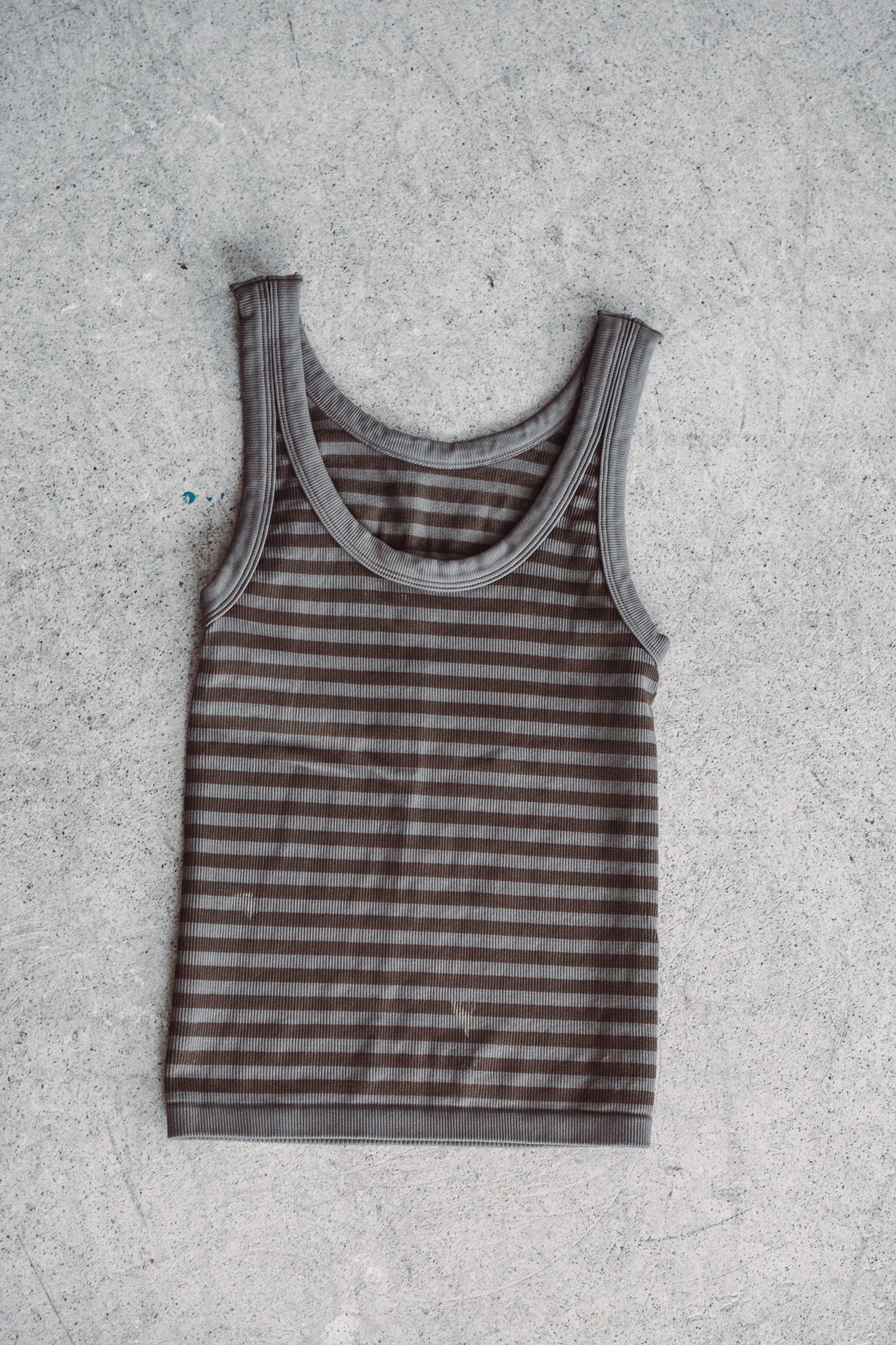 Olive Striped Reversible Tank