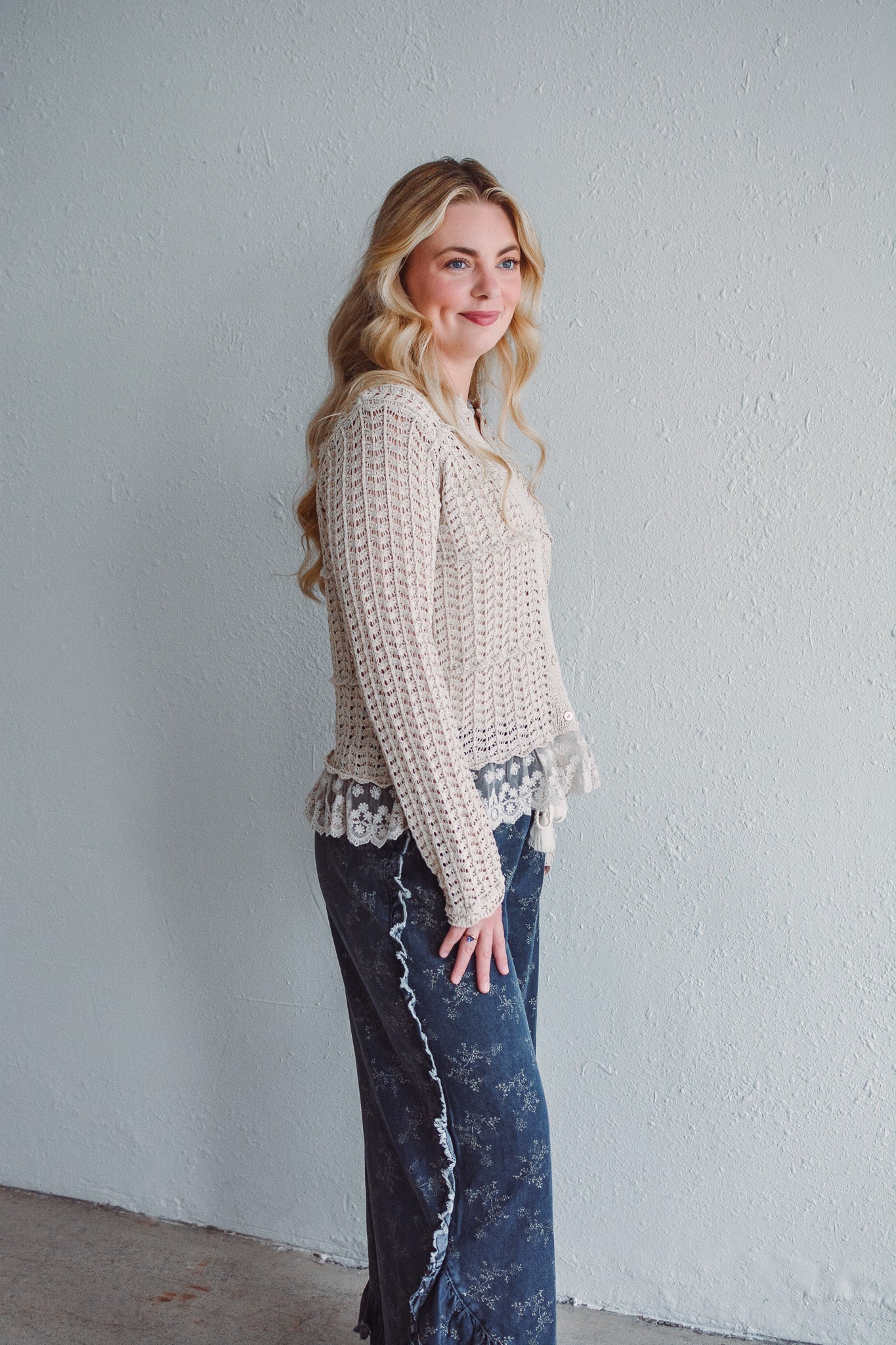 Edith Lace Knit Cardi