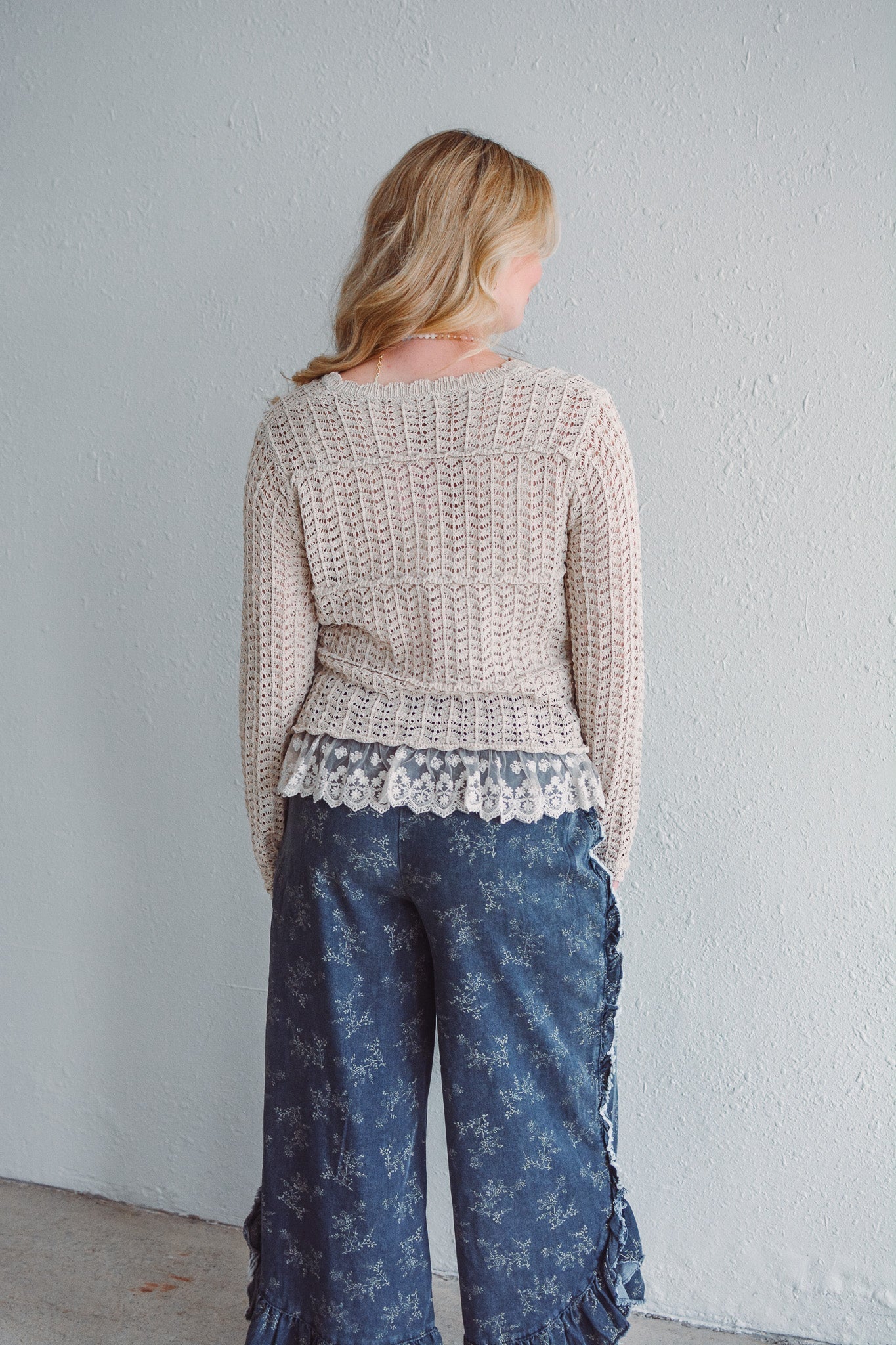 Edith Lace Knit Cardi