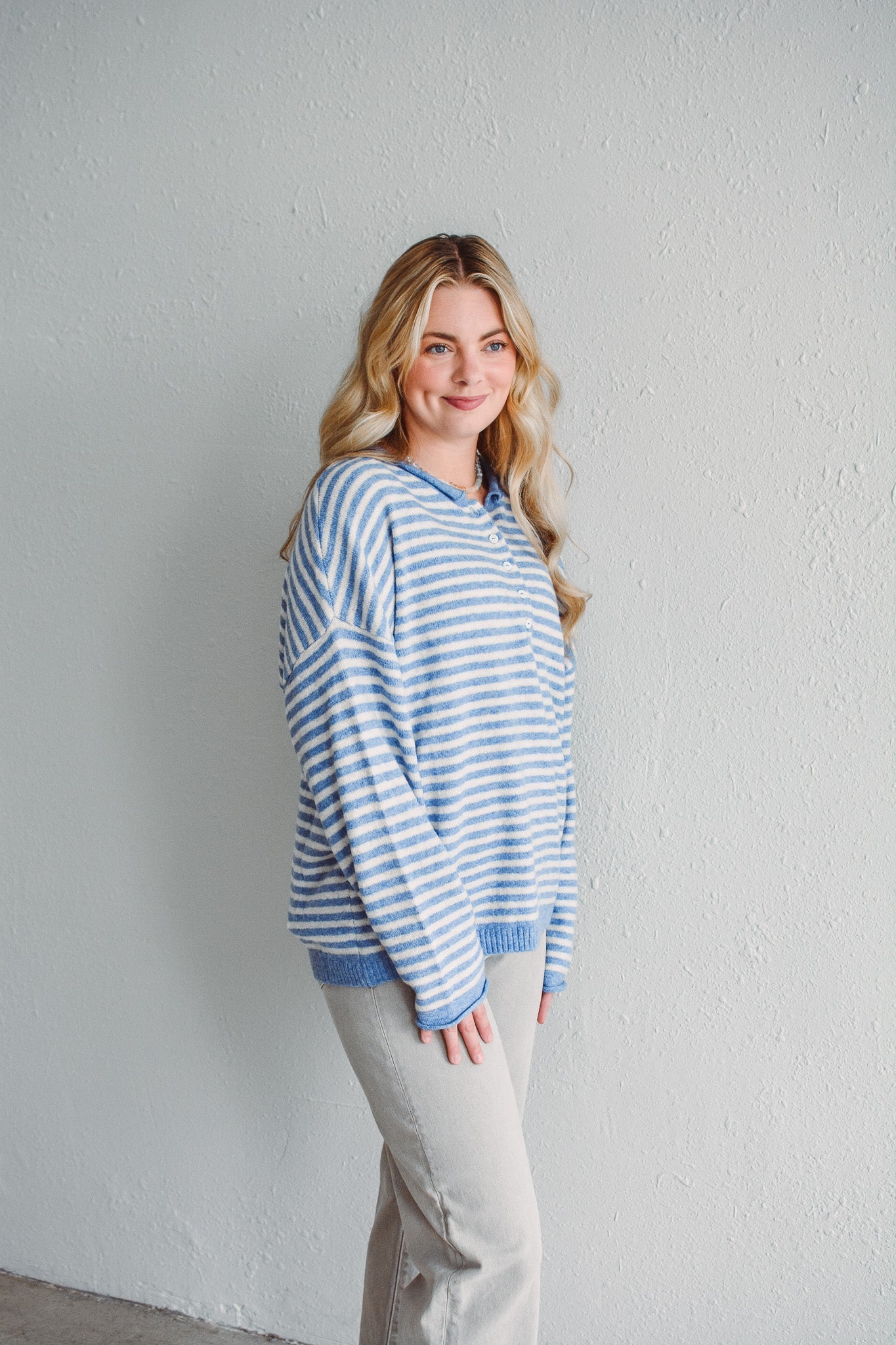 Azure Stripe Pullover