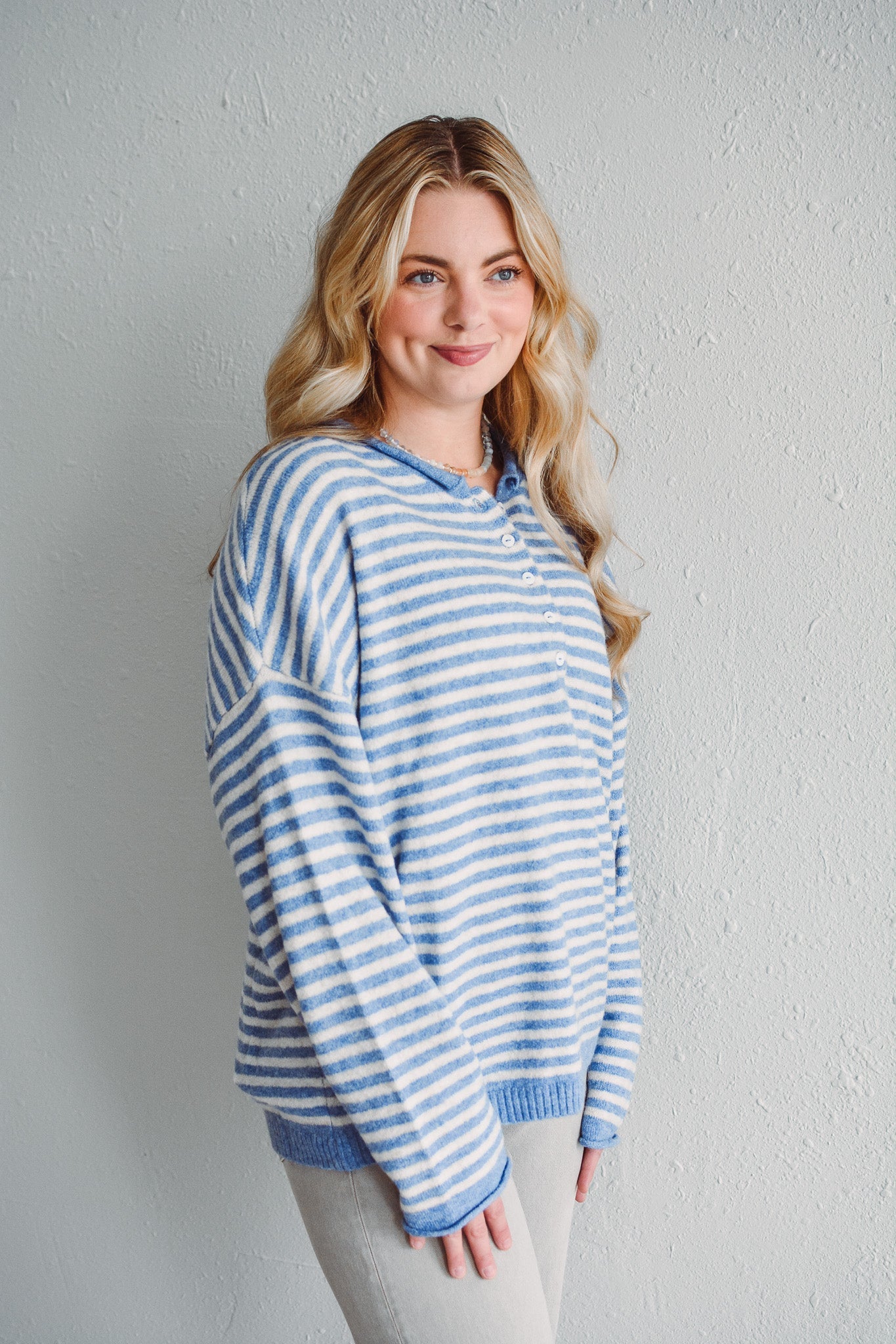 Azure Stripe Pullover