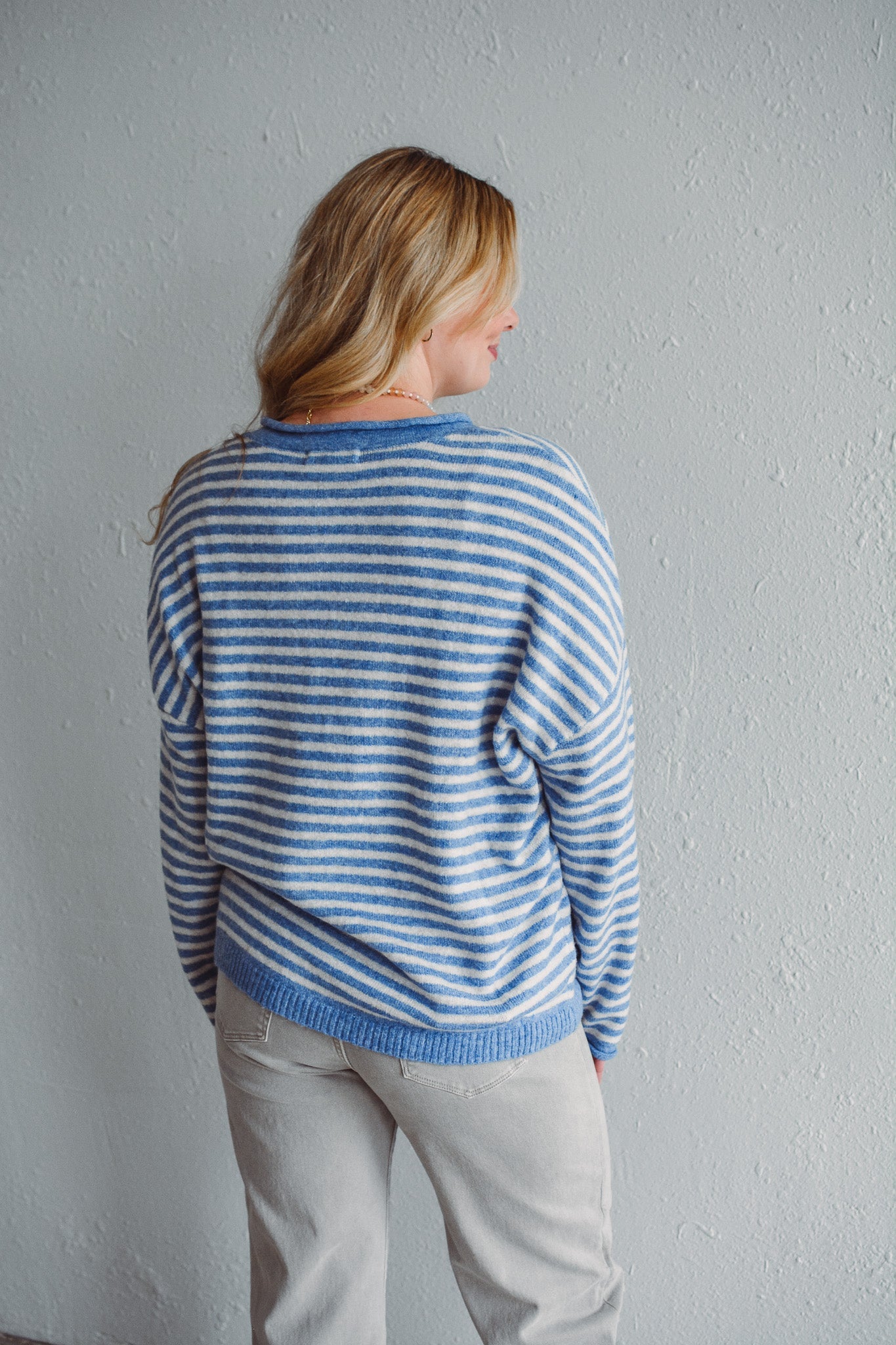 Azure Stripe Pullover