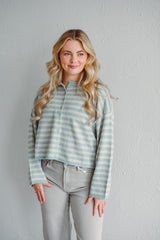 Willow Blue Stripe Cardigan