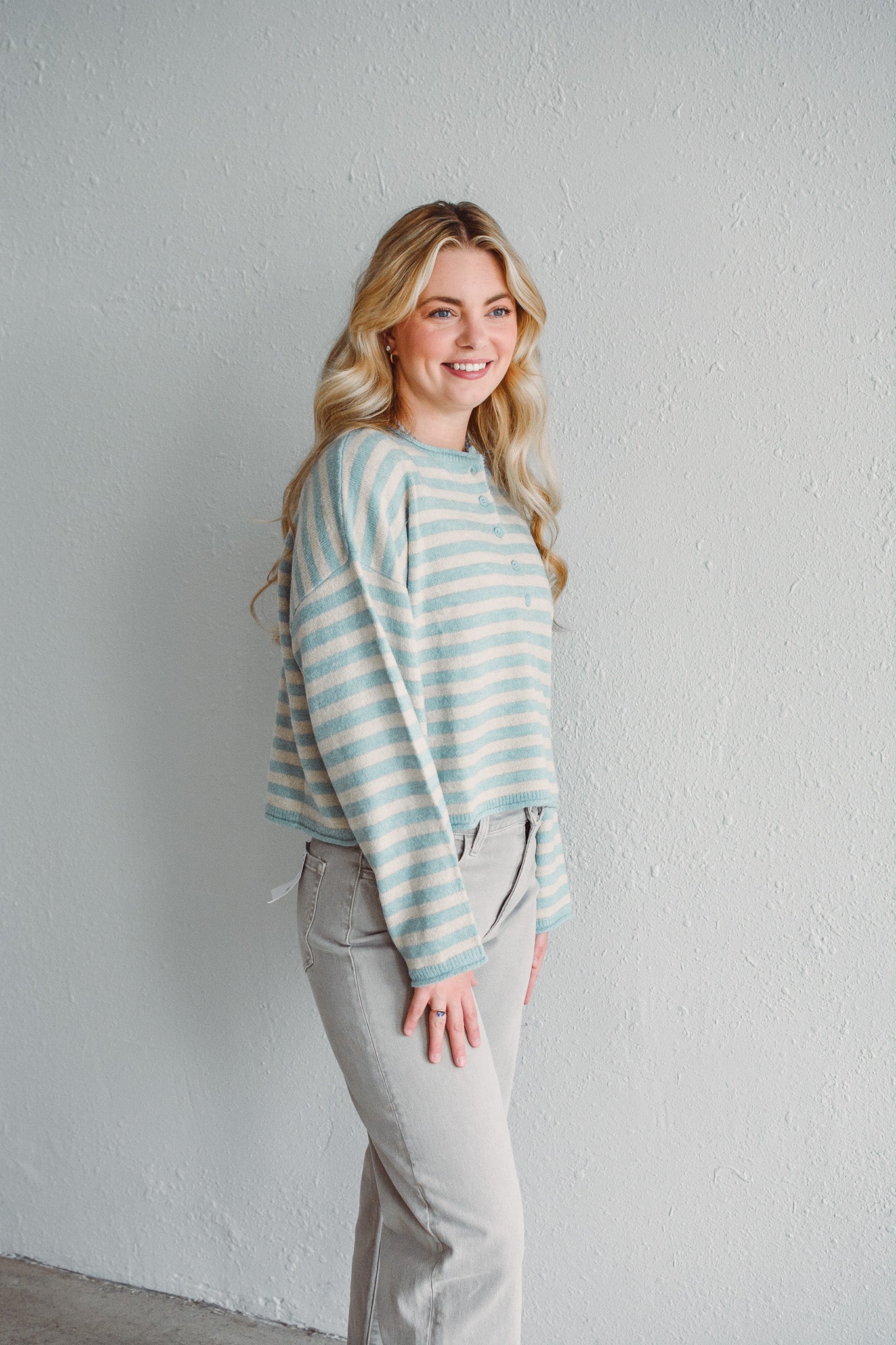 Willow Blue Stripe Cardigan