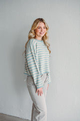 Willow Blue Stripe Cardigan