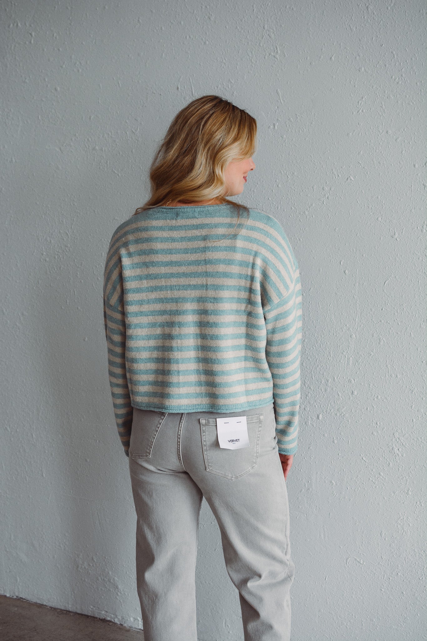 Willow Blue Stripe Cardigan