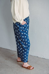 Lucy Dotted Denim Barrel Pant