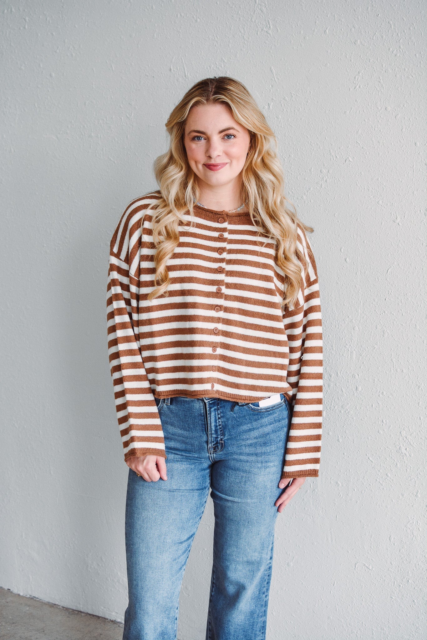 Willow Espresso Stripe Cardigan