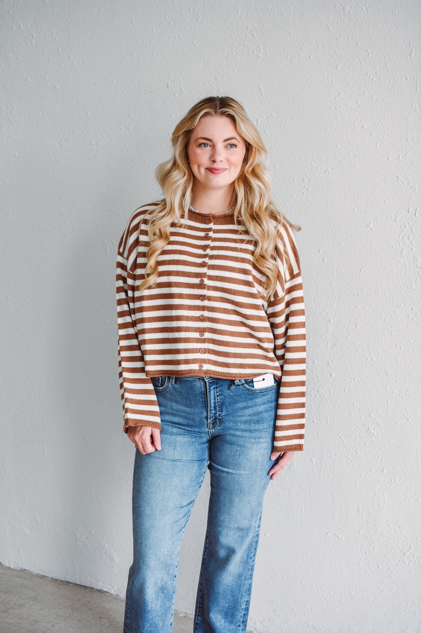 Willow Espresso Stripe Cardigan