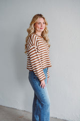 Willow Espresso Stripe Cardigan