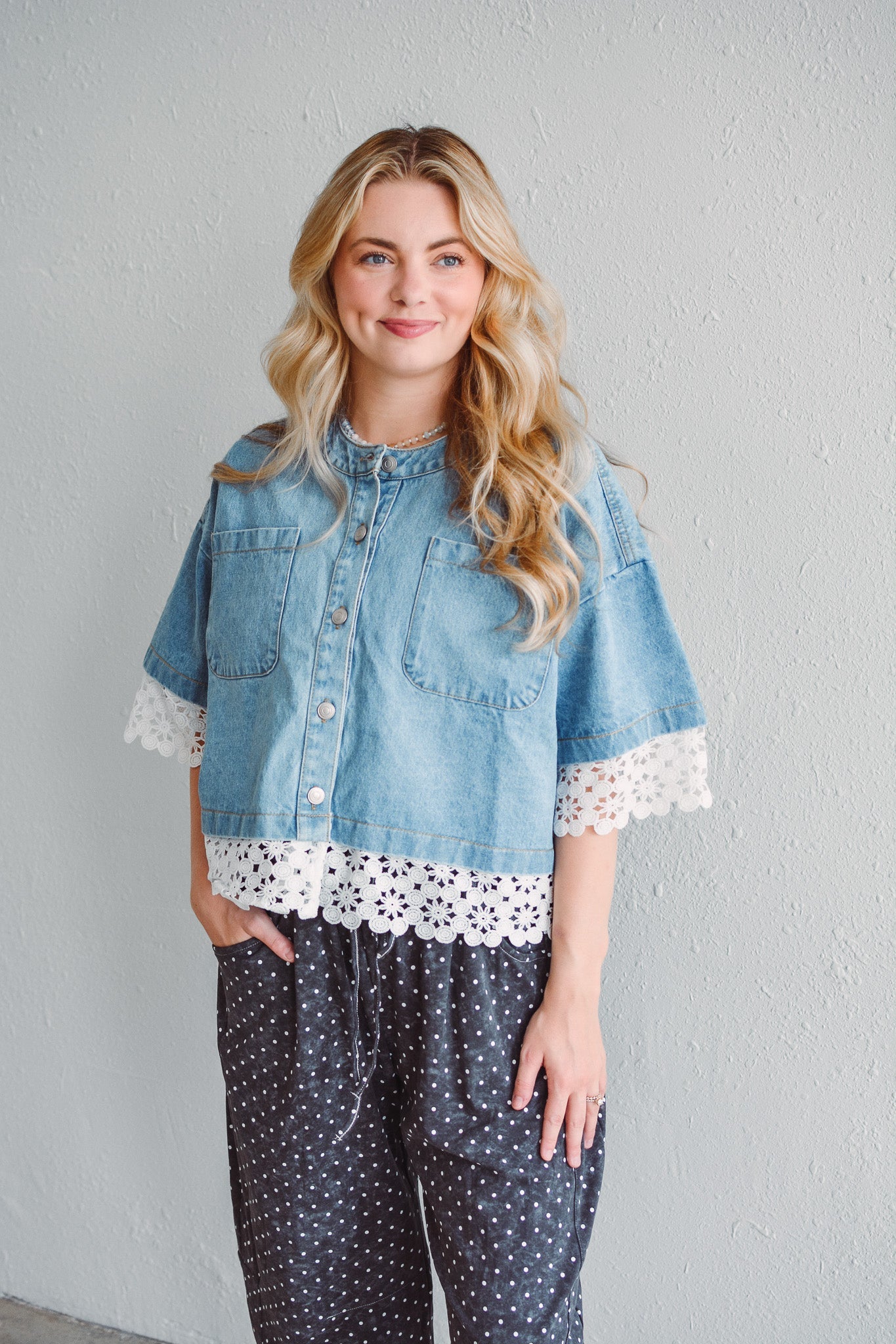 Esther Lace Denim Jacket