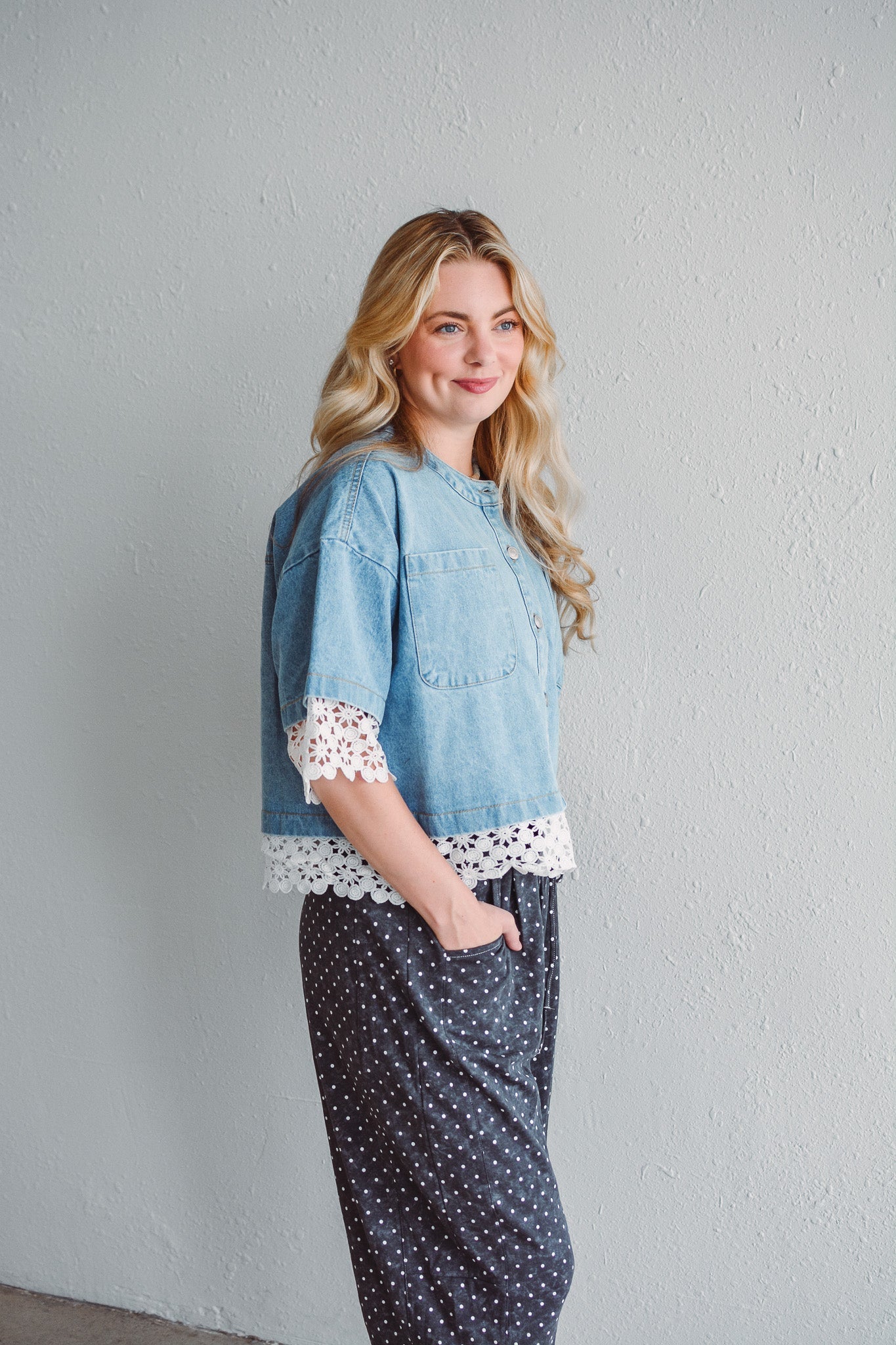 Esther Lace Denim Jacket