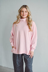Charlie Blush Mock Neck