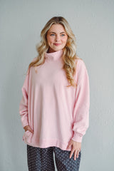 Charlie Blush Mock Neck