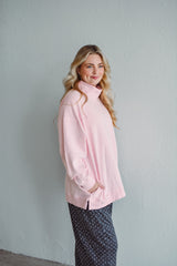 Charlie Blush Mock Neck