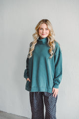 Charlie Teal Mock Neck