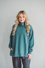 Charlie Teal Mock Neck