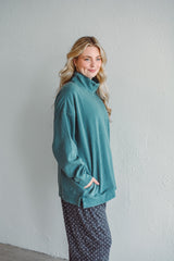Charlie Teal Mock Neck