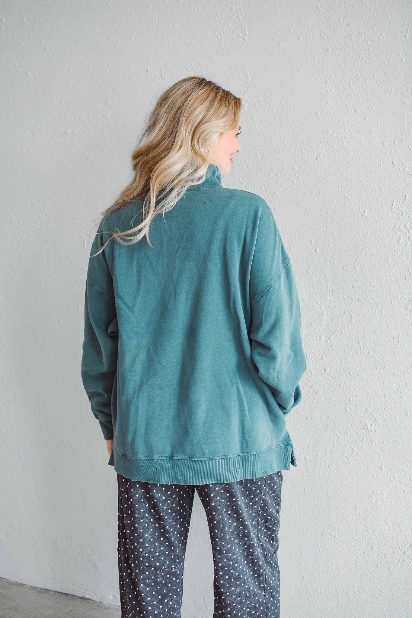 Charlie Teal Mock Neck