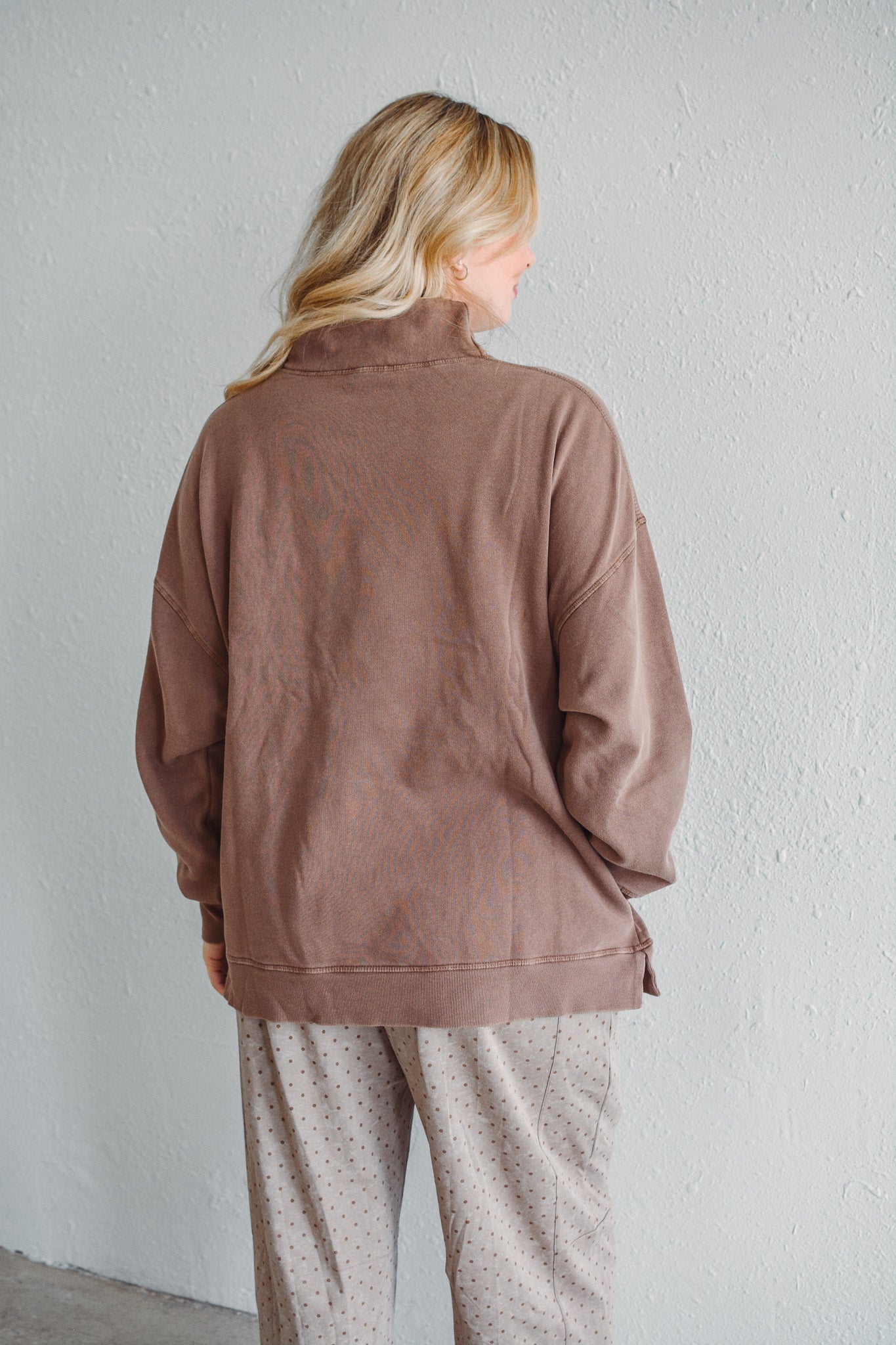 Charlie Mocha Mock Neck